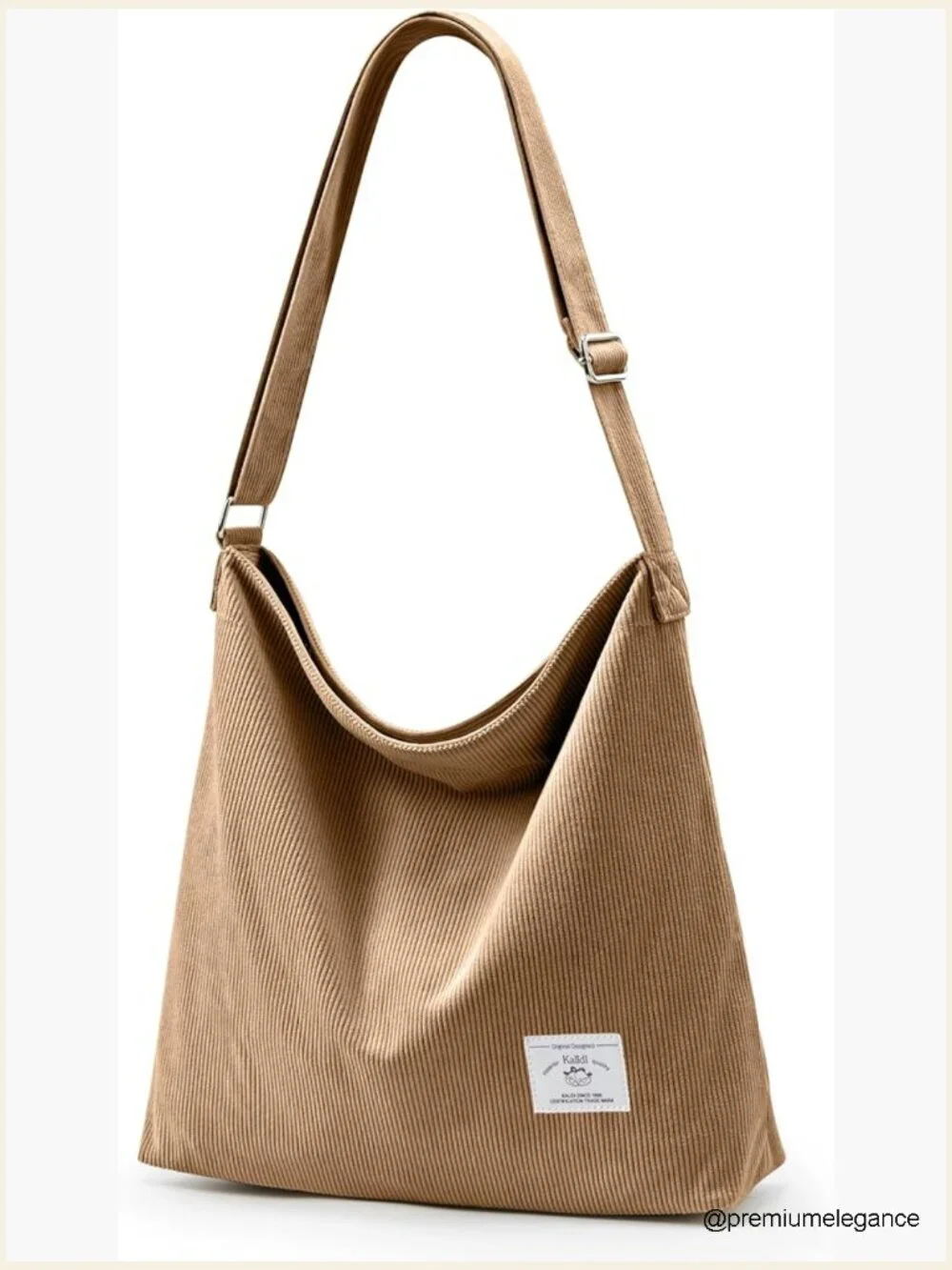 Large Corduroy Tote Bag Crossbody Shoulder Hobo Purse